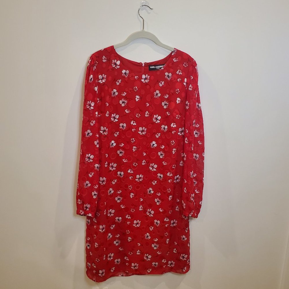 Red Floral Karl Lagerfeld Dress